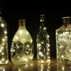 Strumento da bar 2M LED Tappo per bottiglia di vino Festa di Natale Decorazioni per matrimoni Lampade Filo di rame Tappo a forma di sughero leggero