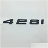 Adesivi per auto Abs nero 420I 428I 430I 435I 440I Emblemi Distintivi Lettera Decalcomanie per 4Series F32 F33 F36 Emblem6088825 Drop Delivery Mob Otsxa