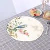 Maty stołowe anty-osmoza anty-osmoza retro ptak drukarnia miska płyta naczynia susza gadżet kuchenny gadżet