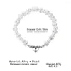 Link bransoletki Korea Love Pearl Bransoletę z magnetyczną klamrą dla kobiet dziewcząt moda gwiazda motyla OT łańcuch biżuteria