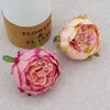 Dekorative Blumen, Hochzeit, Party, Gastgeschenk, DIY, Seidentuch, künstliche Kunststoff-Pfingstrosen-Blütenköpfe, 8 cm, Rosa, Blau, Weiß, 10 Stück, für Kinder, Mädchen, Taufe