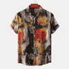 Chemises décontractées pour hommes 2023 Chemise hawaïenne pour hommes Hauts à manches courtes 3d 5xl Streetwear Button Up Vêtements surdimensionnés Homme Vêtements d'été