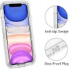 Caixa de pára-choques à prova de choque da armadura para iPhone 12 11 Pro Max XR XS x 6 7 8 Plus Proteção transparente para fortes PC Hard PC TPU Caixa de telefone 2-1