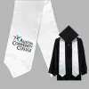 Sublimação em branco graduação gravata estoles presente de festa para estudantes 60 70 polegadas de transferência de calor de poliéster Shawl S61