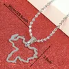 Chains Stainless Steel Venezuela Map Pendant Necklace Country Venezuelan Simple Chain Jewelry