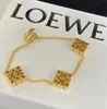 LOE Fashion Naszyjnik Bransoletka Kolczyki do nowej odzieży modowej Pełne diamentowe kolczyki na rękę Klasyczne złote srebrne kolczyki z dupkiem podarunkowym