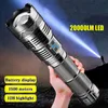 Lampes de poche Torches E2 Puissant 100W GT60 Lampe de poche LED haute puissance Super Bright Camping Spotlight Torch Outdoor Tactical Flashlight edc Flash Light P230517