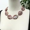 Choker lii ji collier rose en pierre réel 53 cm Agates Opalite Femmes Vente de stock Bijoux Cadeau