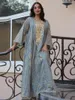 Etniska kläder Jalabiya Ramadan 2023 Kuwaiti Kaftan Dubai Luxury Sequins broderi Långa klänningar Vintage Women Abaya Happy Eid Mubarak