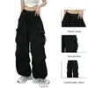 Femmes Pantalons Capris Y2k Cargo Femmes Streetwear Casual Jambe Large Harajuku Vintage Solide Baggy Pantalon Droit Dames Surdimensionné Pantalon De Jogging 230516