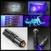 Flashlights facklor UV LED -ficklampa Portable Blacklight 395Nm våglängd Violet Light Pet Urin Scorpion Feminin hygiendetektor Torch P230517