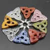 Pendant Necklaces Natural Stone Necklace Triangle Irish Celtic Knot Crystal Agates Charms Accessories For DIY Making Jewelry