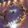 140-Heads Artificial Flowers Cherry Blossoms Wedding Arch Decorate Fake Flower Silk Hydrangea White Branch Home Decor imake907