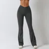 Active Pants Yoga Women High midje Fitness Training Elasticed Wide Leg Flare Leggings Sports Tights