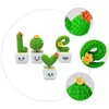 Flores decorativas 4pcs Valentine Gift Dash Dancing Love Resin Figurines Dashboard Bobbleheads Car Decor Interior