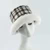 Beretten Designer Winterbont emmer hoed vrouwen elegante geruite visserijpet panama visser gorros