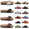 hete nieuwe badkamer gestreepte casual schoenen voor comfort clogs slippers birke lichtgreen mannen vrouwen slippers platform vilt schuifregelaars gesp