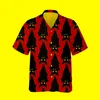 Casual shirts voor heren Jumeast 3D horror vleermuizen pompoen geprint Halloween Hawaiian Vintage Shirt Men Korte mouw Street Fashion Clothingmen's