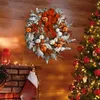 Décor de mur de guirlande de guirlande de Noël de fleurs décoratives pour la partie à la maison de porte d'entrée