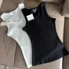 レディーストップTシャツニットティータンクトップベスト女性TシャツファッションスポーツロングベストレディースタンクカミスレディースTシャツを袖なしクロップトップデザイナートップ女性