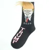 Calzini Trump Decor Funny Men Election Spoof President Calzino con calzini in cotone 3D per capelli finti Streetwear