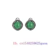 Dangle Boucles D'oreilles Vert Jade 925 Argent Naturel Femmes Amulettes De Luxe Chinois Bijoux Designer Talismans Charmes Cadeau Accessoires Pierre