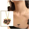 Kedjor Fashion Flower Simple Temperament Multicolor Pendant Necklace Trend Round Women Pearl