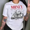 Plus Size 3xl 4xl 5xl Womens Designer T Shirt 2023 New Ladies Loose Round Neck Short Sleeve Tee Money Series Cartoon Print Tees 20 Patterns For Your Choice