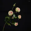 Fleurs décoratives MBF Haute Qualité 6 Têtes De Soie Artificielle Rose Fleur Réaliste Faux Roses Pour La Conception De Bouquet De Mariage Décoration De Fête À La Maison