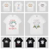 Casabla manica corta Stampa T-shirt da uomo Abbigliamento da donna firmato Moda Top PAR AVION FLEUR TEE T-shirt panoramica Uomo T-shirt estiva Felpa Abiti firmati