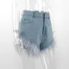 Dames shorts veren jeans dames zomer outfits knop vlieg skinny hipster streetwear denim broek mode allemaal bijpassende broek 230516