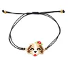 Bracelets porte-bonheur Fairywoo doux Bracelet mignon chien pour filles bijoux tissé à la main pendentif breloques fleur perlé en gros
