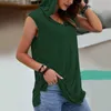 Kobiety damskie Camis Summer Casual Streetwear T-shirt damskie gradient wielokolorowy bez rękawów z kapturem luźna koszulka najlepsza estetyczna kamizelka bluza z kapturem T230517