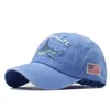 Boll Caps Ny ankomst män kvinnor baseball cap usa flagga shark broderi sol visor snapback hip hop bomull sport sommar pappa hattar ep0465 aa220517