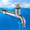 Bathroom Sink Faucets G1/2 Brass Quick Open Single Cold Washing Machine Faucet Balcony Wall Mounted Mop Pool Lengthen Tap