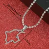 Catene in acciaio inossidabile Colombia mappa ciondolo collana colombiana moda fascino gioielli accessori