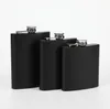 6oz 7oz 8oz Black Frosted Hip Flask 304 Edelstahl Mini Weinkessel Outdoor Camping tragbarer Weintopf SN4377