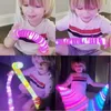 DIY självlysande pop-rör Led Fluorescerande färg Infällbart plaströr Barn Sensoriska leksaker Vuxna Barn stresslindrar klämleksak