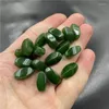 Losse edelstenen 7 15 mm natuurlijke groene jades rhombische twist -kralen voor sieraden maken doe -het -zelf ketting oorrelarmband charmes sieraden accessoires