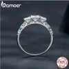 1.1CTTW Rund Moissanite Platinum Plated Ring for Women D Color VVS1 EX Lab Diamond Engagement 925 Sterling Silver Ring