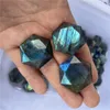 Objets de décoration Pierre de Labradorite naturelle de haute qualité Spécimen minéral Pierre de lune Cristal Artisanat Décorer des pierres Guérison Forme d'étoile de David 230516