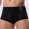 MUITA PANTS BRANDO Mens Boxer Roupa Sexy Sexy See através da Mesh Hollo Boxershorts Hom