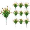 Dekorativa blommor röd eukalyptus heminredning diy present artificiell blomma återanvändbar simuleringsbord mittstycke inomhus utomhus uv resistent