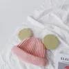 Cappelli Berretti Cappello da bambino lavorato a maglia morbido inverno caldo orecchie carine berretto elastico per bambini per ragazzo ragazza moda caramella tinta unita berretto per bambini