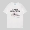 Casablanc Designer Men T Shirt Set Masao San Print Mens Casual Shirt and Short Womens Loose Silk Shirt High Quality Tees Free Transportation Men Tshirt S-3XL