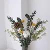 Fiori decorativi 1 mazzo di fiori secchi naturali Bouquet di eucalipto Casa fai da te Decorazioni per feste di matrimonio Cerimonia di festival Flores Preservadas Rose