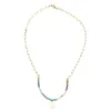 Chaînes mode perles colorées Boho cou chaîne étoile à cinq branches pendentif femmes vent froid tour de cou dames filles collier de fête