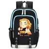 배낭 RENGOKU KYOUJURO KAMADO NEZUKO NEZUKO DEAMON SLAYER 용량 배낭 선물 학교 가방 Teentage Travel Rucksack Mochilas J230517