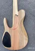 6 String Elektrik Bas Gitar Yinyang Üst Gülağacı Fingeboard Burl Flame Dotlar Kelebek Abalone Kafa Üstünde