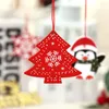 Kerstdecoraties 12 -stks/Lot Tree Decoratie houten sneeuw sneeuwpop decoratieve hangend vakantie feest navidad home decor